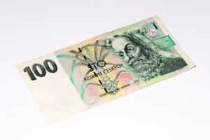 nota de 100 Kc, dinheiro da República Tcheca