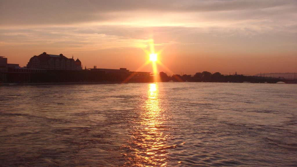 Pôr do sol em Dresden
