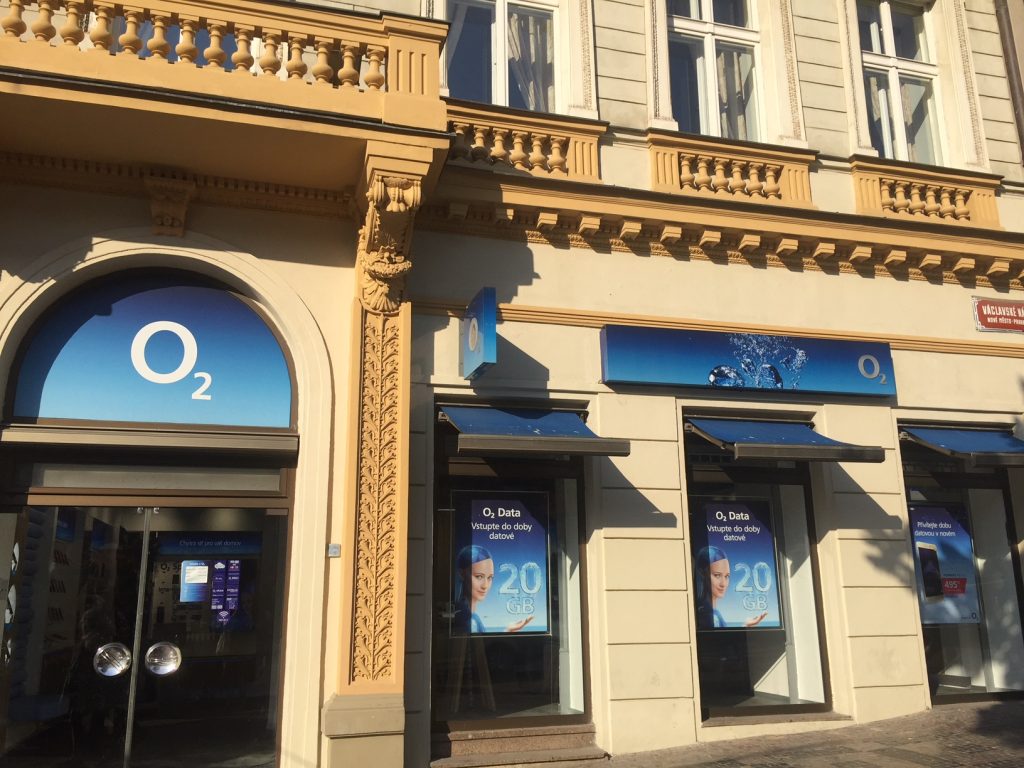Loja da O2 no centro de Praga