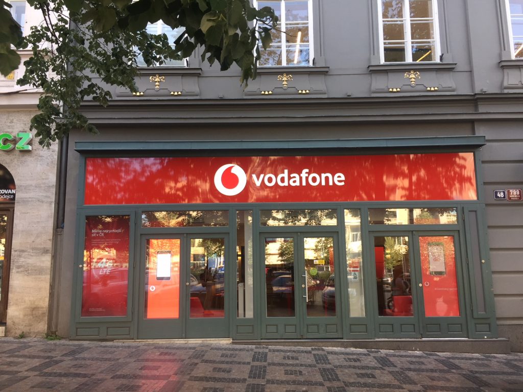 Loja da Vodafone no centro de Praga